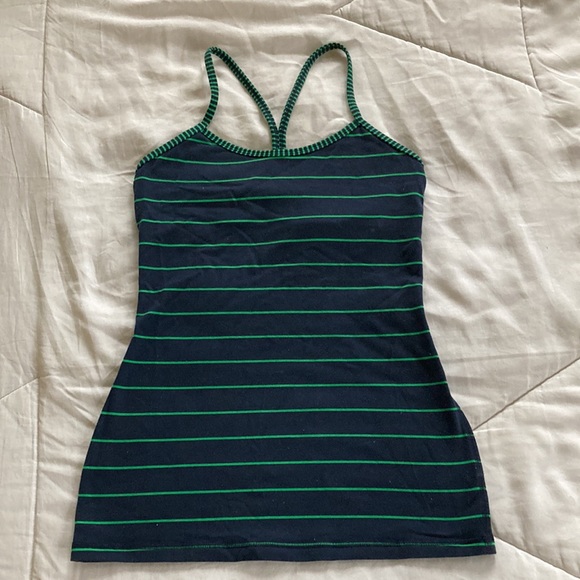 Lululemon power Y tank in navy and green - Picture 3 of 6